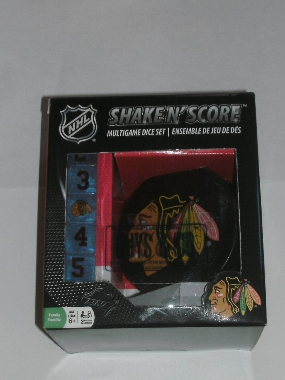 NWT Master Pieces Chicago Blackhawks NHL Shake N' Score Dice Set Multi Game NEW